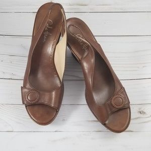 Cole Haan leather wedges